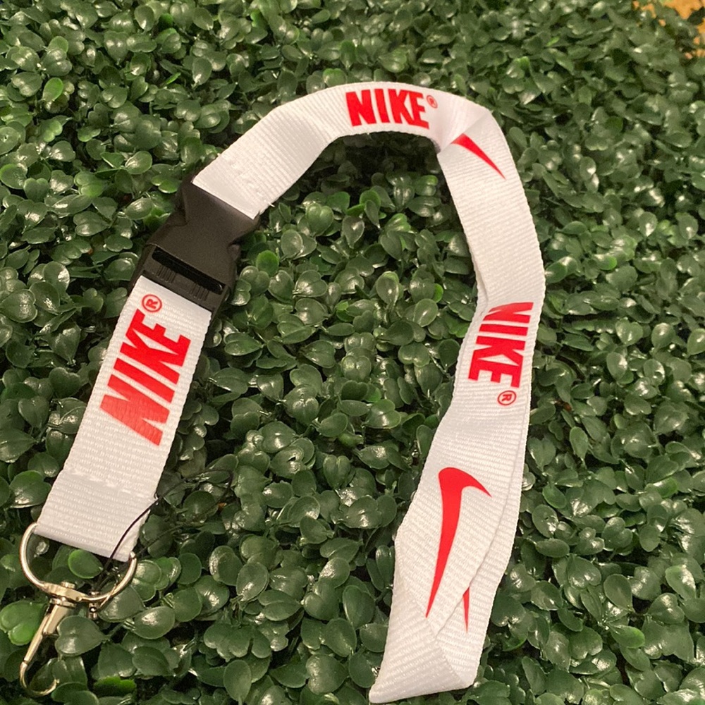 Nike Detachable Lanyard White & Red